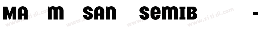 MalmoSans SemiBold字体转换
